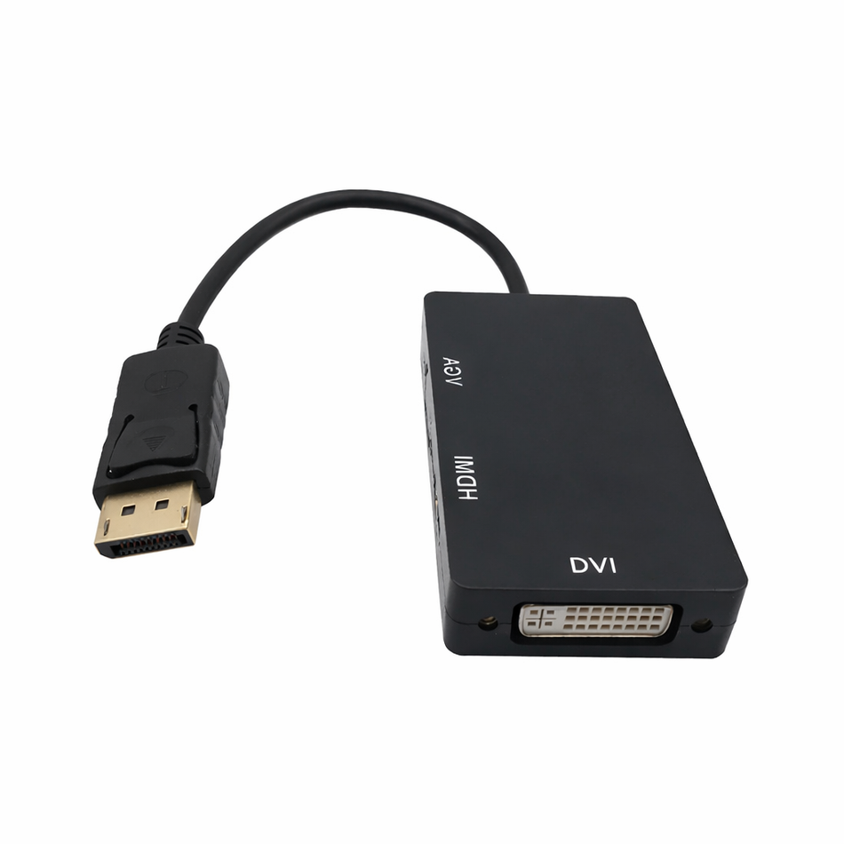 DisplayPort to HDMI, VGA, DVI 3-in-1 Adapter