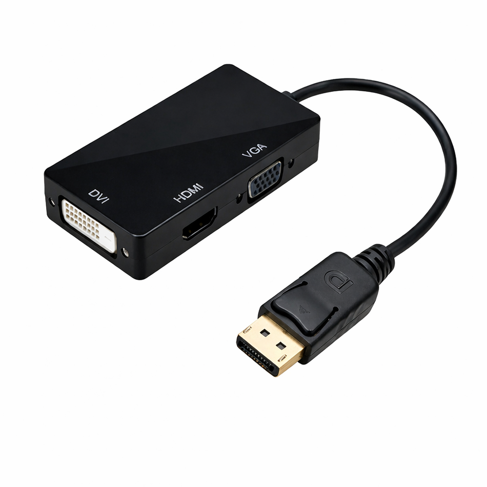 DisplayPort to HDMI, VGA, DVI 3-in-1 Adapter