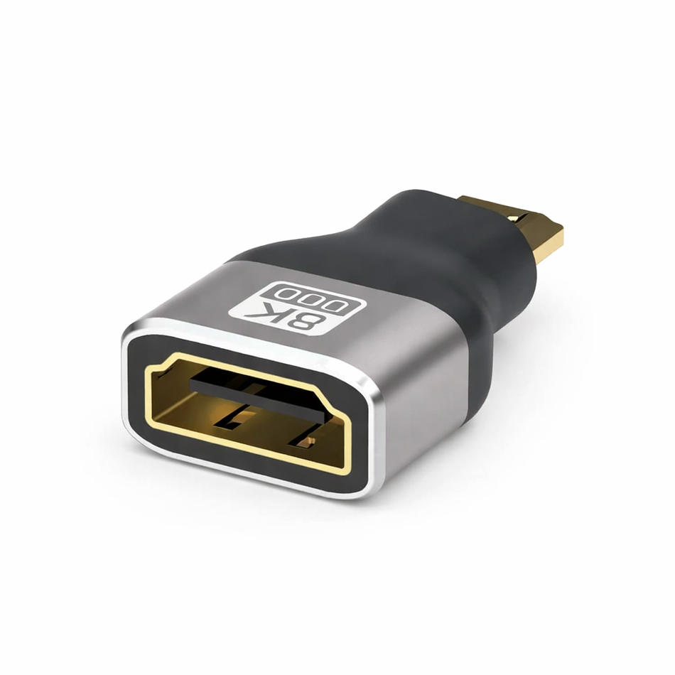 HDMI (Type A) Female to Mini-HDMI (Type C) Male Adapter – 8K60Hz HDMI 2.1