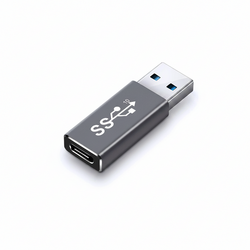 USB-A Male to USB-C Female Adapter – 10Gbps