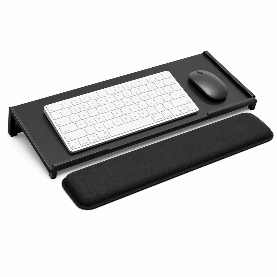 Acrylic Keyboard Riser with Ergonomic Wrist Rest