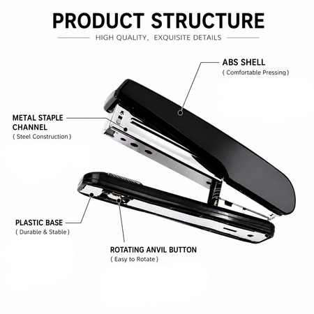 Heavy Duty Metal Desktop Stapler with 20-Sheet Capacity – product image 2