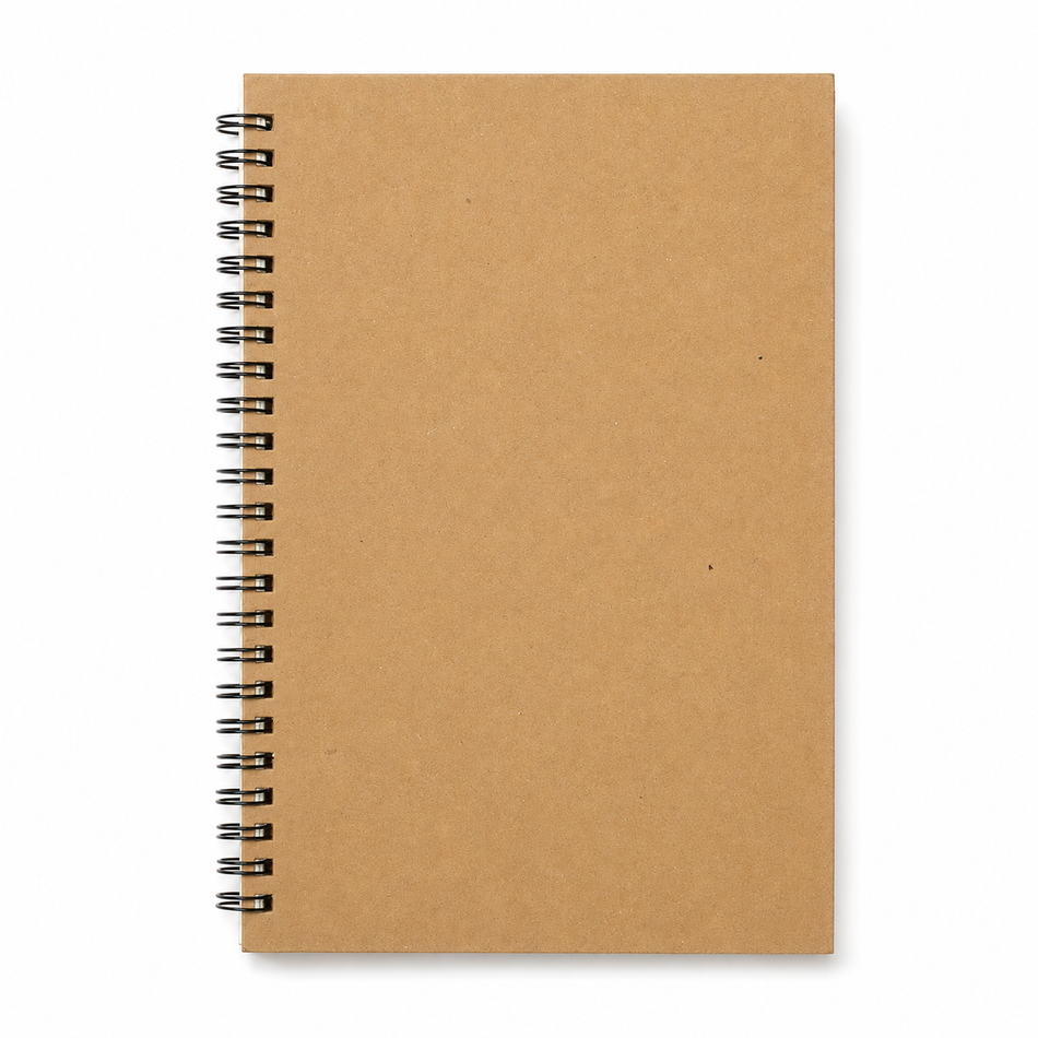 9 Pack A5 Spiral Notebooks – Thick Ruled Kraft Paper Journals – product image 2