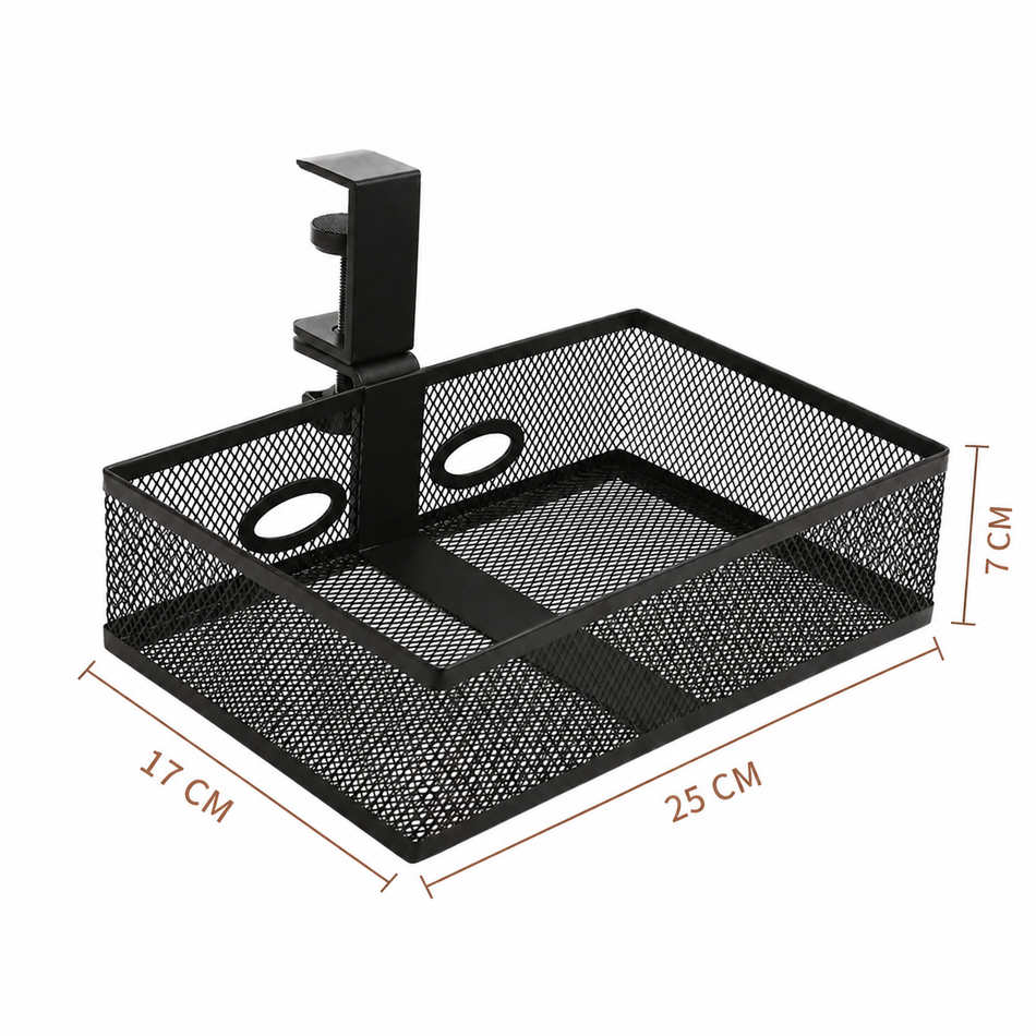 Rotatable Under-Desk Storage Basket