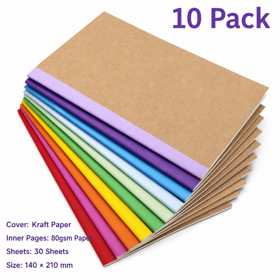 A5 Kraft Paper Stitch-Bound Notebook