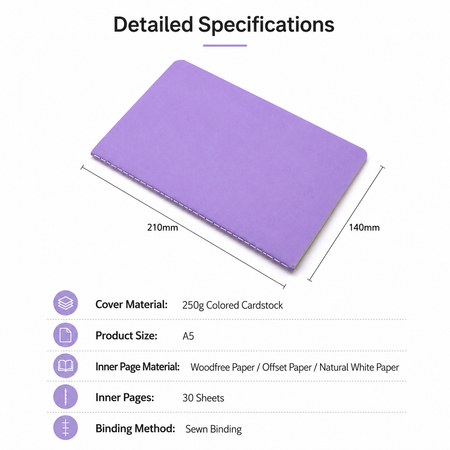 12 Pack A5 Sewn-Binding Colourful Notebook Set – product image 4