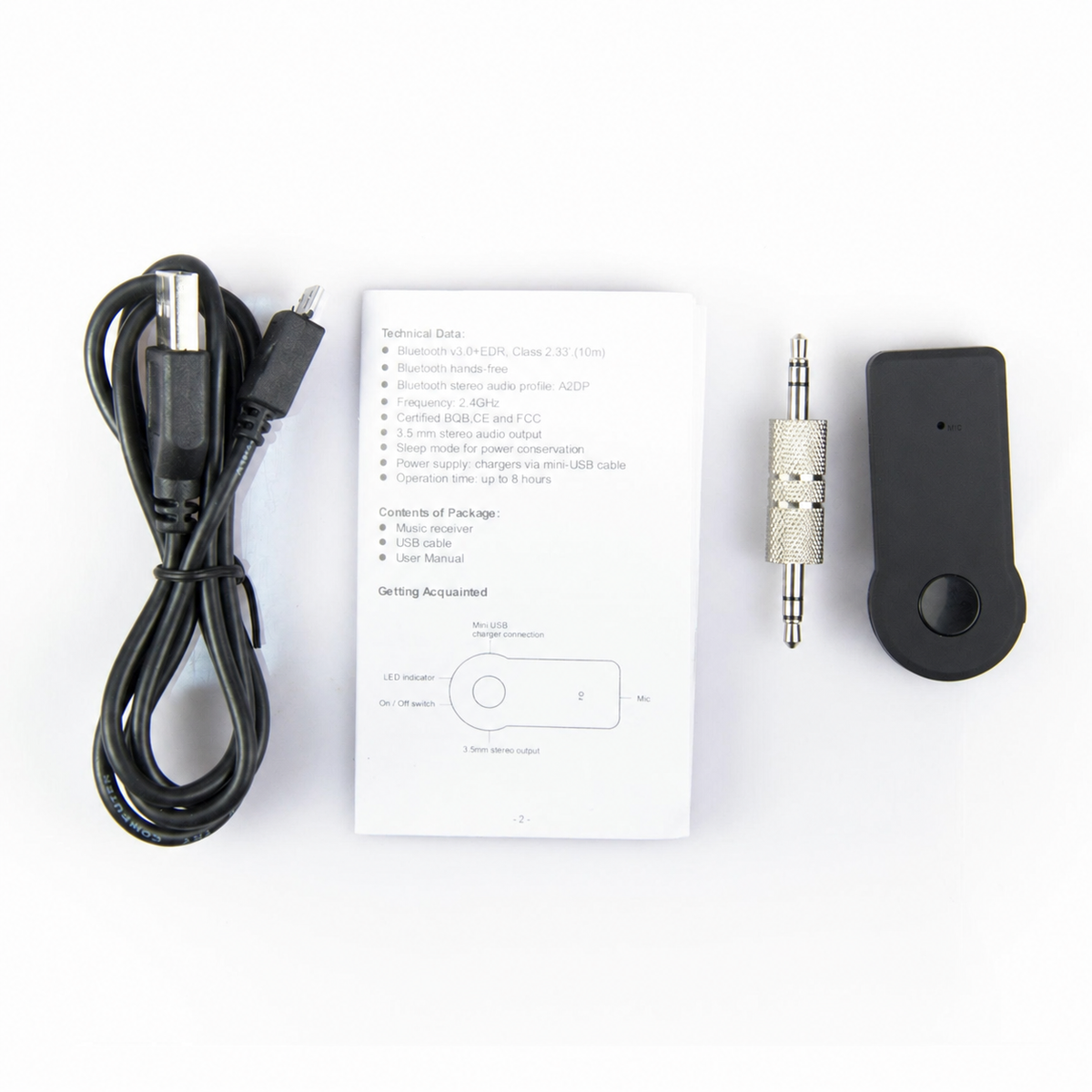 Audio receiver package contents