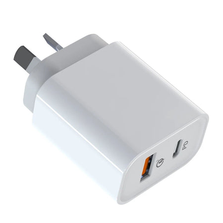 Australian plug on 18W dual-port wall charger