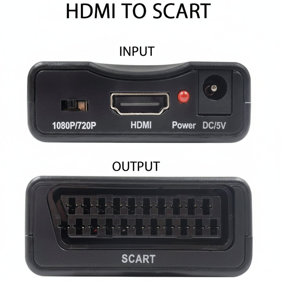 HDMI to SCART Converter with PAL/NTSC Switch