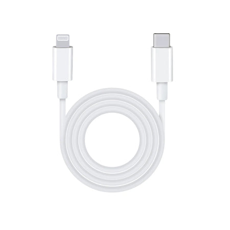 White 1m USB-C to Lightning charging cable