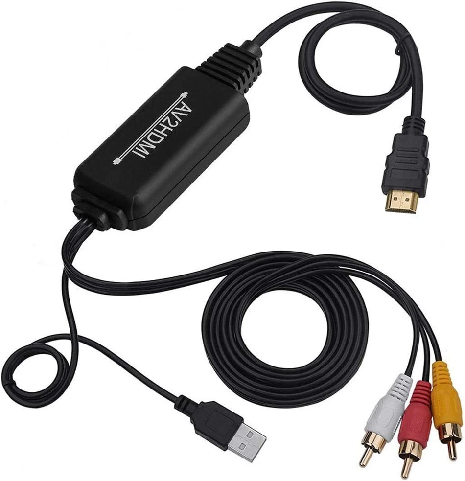 Composite AV RCA to HDMI Converter – 720p/1080p Output