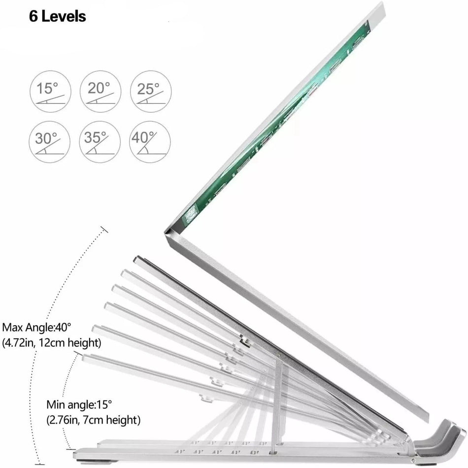 Adjustable Foldable Laptop Stand for 10–15.6" Devices
