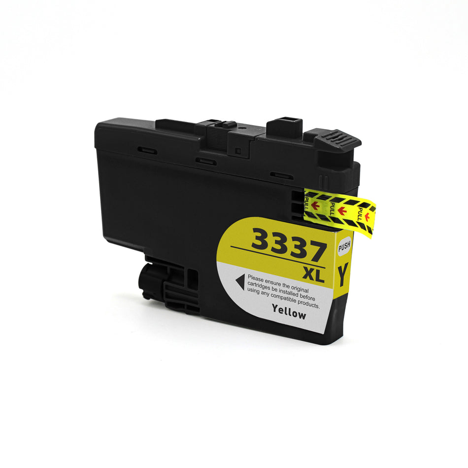 Compatible Brother LC-3337Y High Yield Yellow Ink Cartridge - 1,500 pages