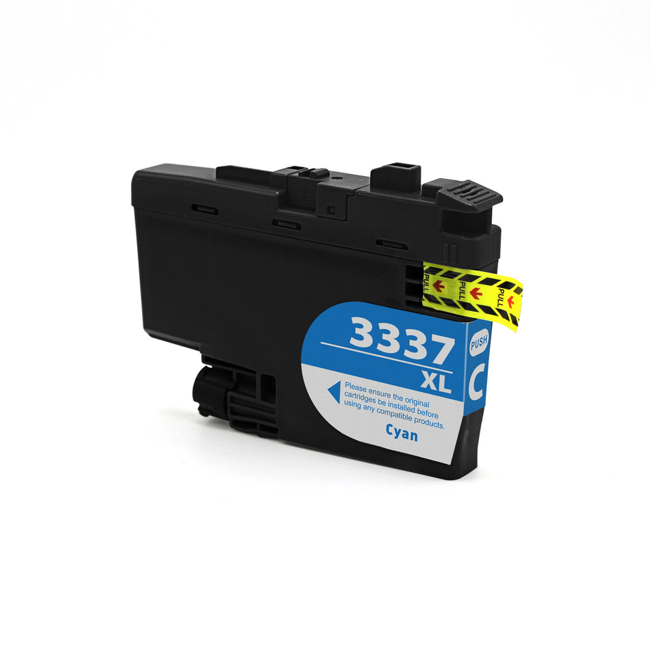 Compatible Brother LC-3337XL C High Yield Cyan Ink Cartridge - 1,500 pages