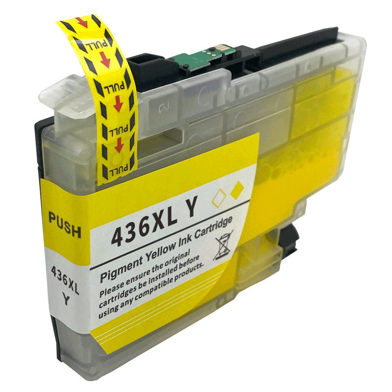 Compatible Brother LC-436XLY High Yield Yellow Ink Cartridge - 5,000 pages