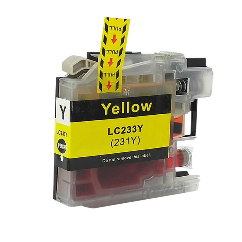Compatible Brother LC-233Y/LC-231Y Yellow Ink Cartridge - 550 pages
