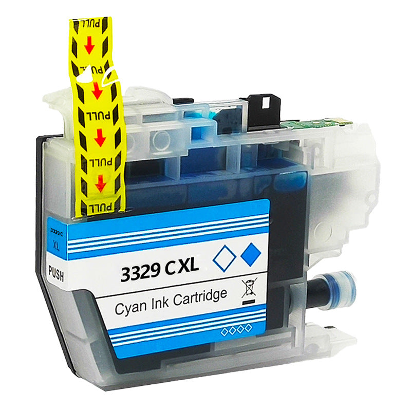 Compatible Brother LC-3329XLC High Yield Cyan Ink Cartridge - 1,500 pages