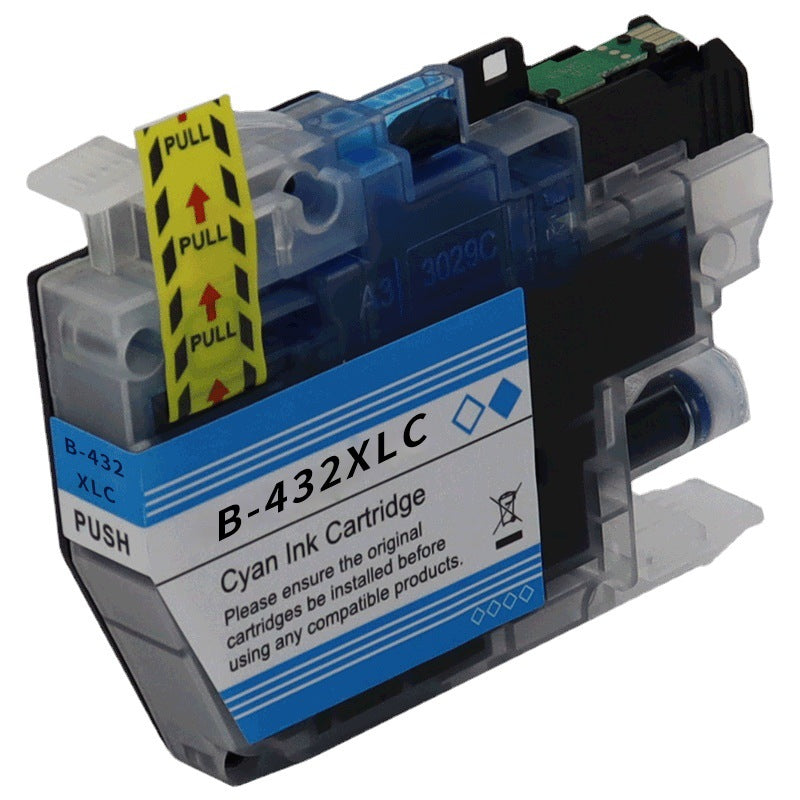 Compatible Brother LC-432XLC Cyan High Yield Ink Cartridge - 1,500 pages