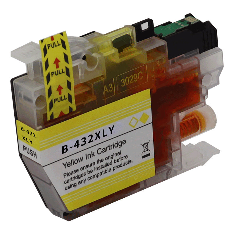 Compatible Brother LC-432XLY Yellow High Yield Ink Cartridge - 1,500 pages